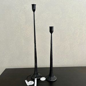 NWT Magnolia Black Iron Taper Holders
